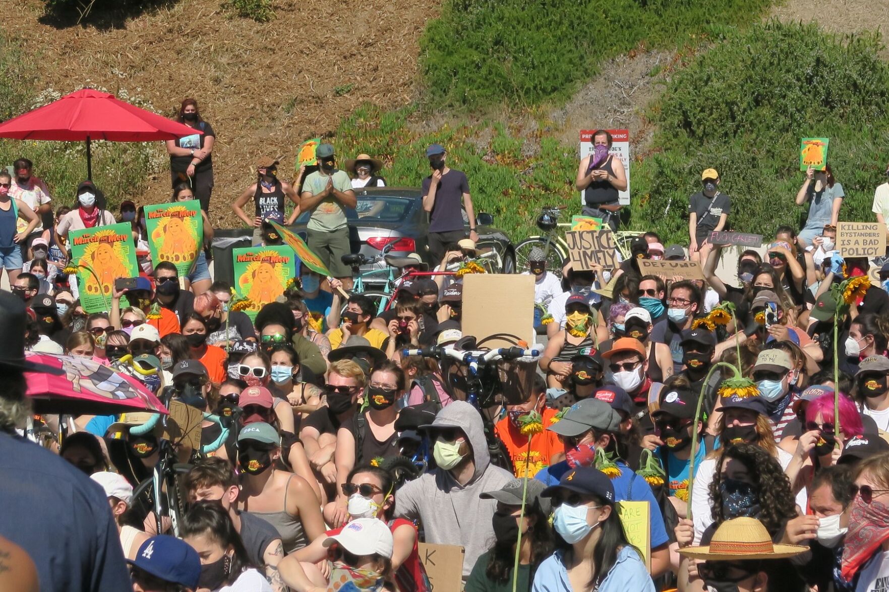 Mely Corado Police brutality protest in silver lake trader joes parking lot 7-9-2020 4-38-22 PM.JPG